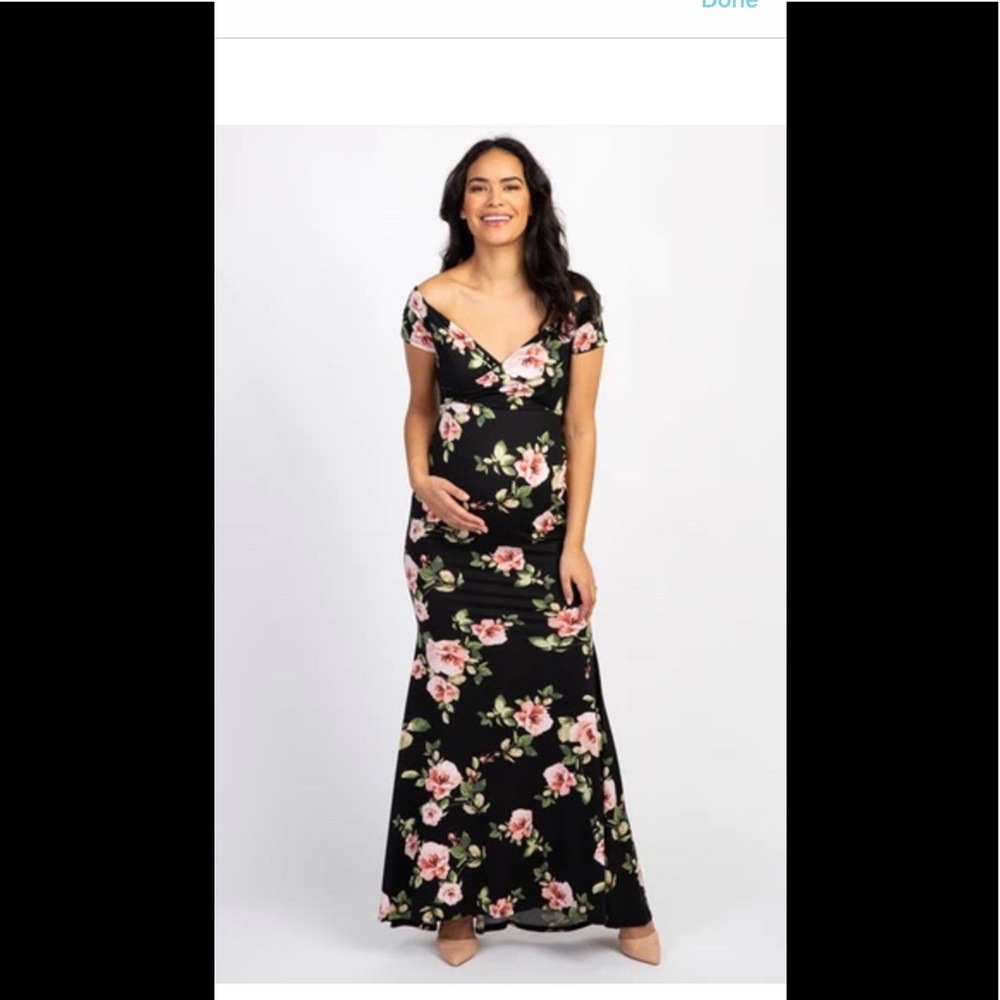 Pink Blush Black Rose Dress